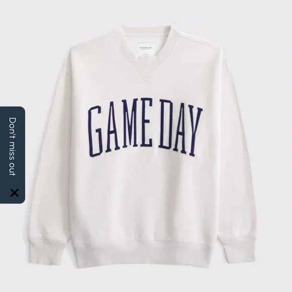 Abercrombie and Fitch Game Day Sunday Crew Sweatshirt XXL - Picture 3 of 9